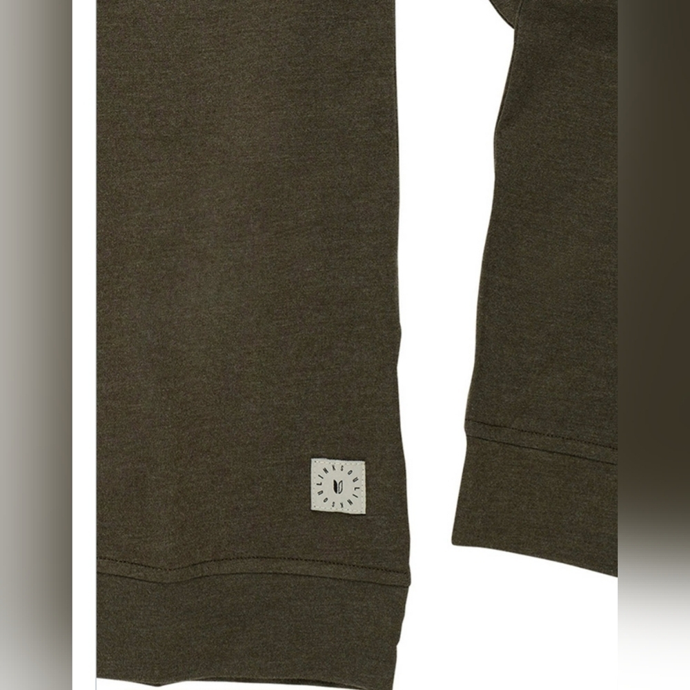 NWT! Linksoul, Linksoul Men's Anza Quarter-Zip, Evergreen Heather , Size M, $98 - Picture 3 of 11